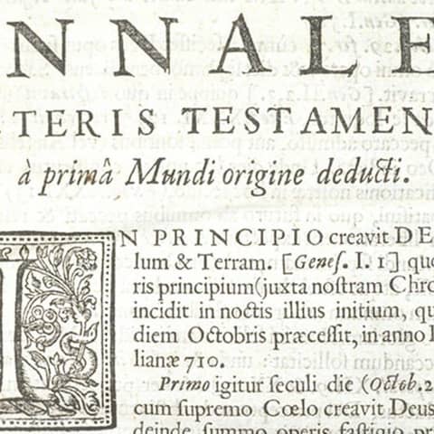 Titelseite von James Usshers "Annales veteris Testamenti"