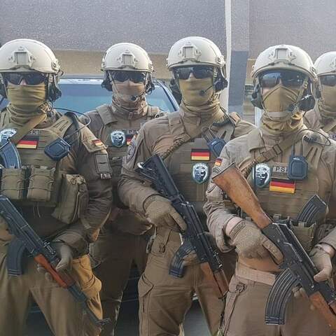 Bewaffnete Sicherheitskräfte im Irak. Foto: Kontraste