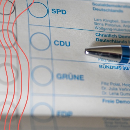 Stimmzettel für die Bundestagswahl 2025