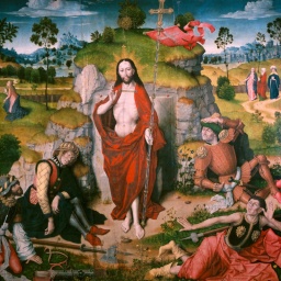 Auferstehung, Ehninger Altar, vom Meister des Ehninger Altars (1474-1486), Staatsgalerie Stuttgart 