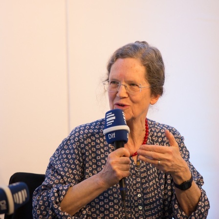 Die britische Historikerin Mary Fulbrook beim Kölner Kongress 2019
