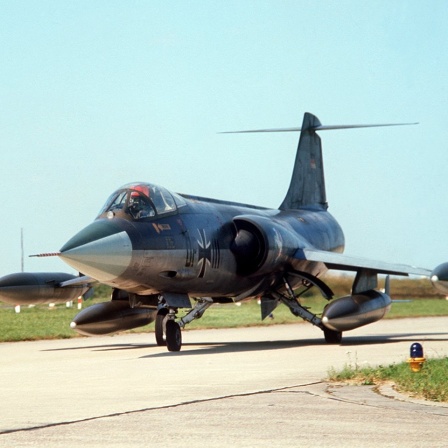 Start eines Starfighters F 104-G der Bundeswehr.