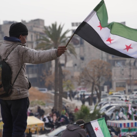 Menschen in Aleppo nach dem Sturz des Diktators Assad. Archivbild: 11.12.2024