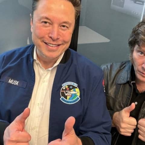 Elon Musk und der argentinische Präsident Javier Milei