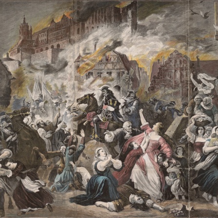 Zerstoerung Heidelbergs d. Melac /Dietz Pfaelzischer Erbfolgekrieg 1688-97