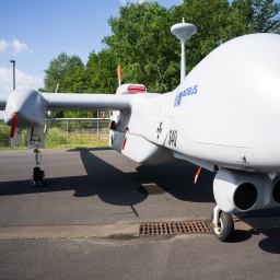 Die German Heron TP-Drohne der Bundeswehr (auch bekannt unter der Bezeichnung IAI Eitan Steadfast).