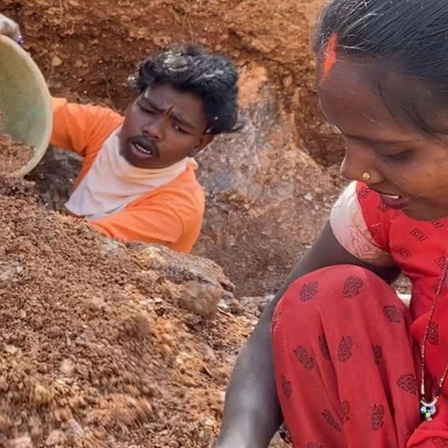 Minenarbeiter in Indien 