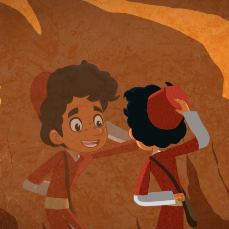 Marco spiegelt sich in Felswand