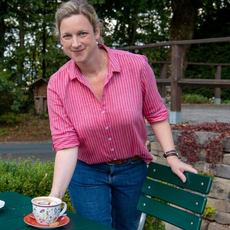 Katrin Nowicki-Heßmann im Cafe.