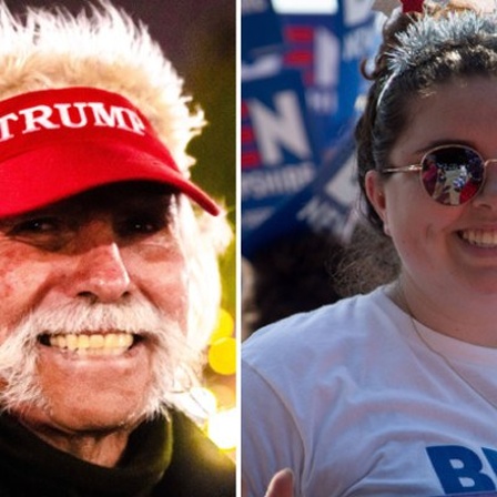 Trump-Supporter und Biden-Supporterin