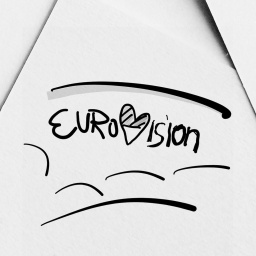 Eine Zeichnung vom Eurovision-Logo