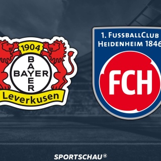 Logo Bayer Leverkusen gegen 1. FC Heidenheim 1846