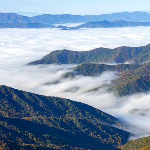 Blick auf die Smoky Mountains in den USA (Foto: imago images / Danita Delimont)