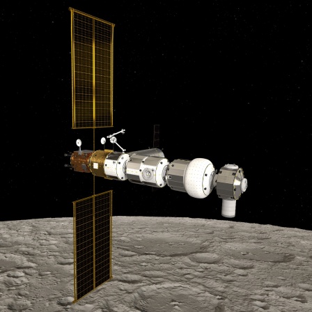Künstlerische Darstellung der Mond-Raumstation Lunar Gateway