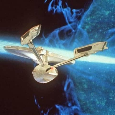 Flaggschiff der Serie &#034;Star Trek&#034;, die USS Enterprise.