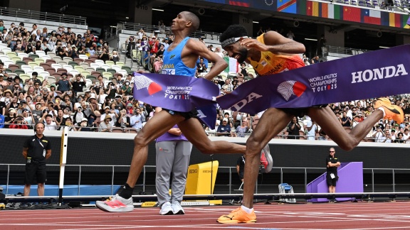 Sportschau Leichtathletik-wm 2025 - Petros Holt Marathon-silber Nach Fotofinish - Der Schlussspurt