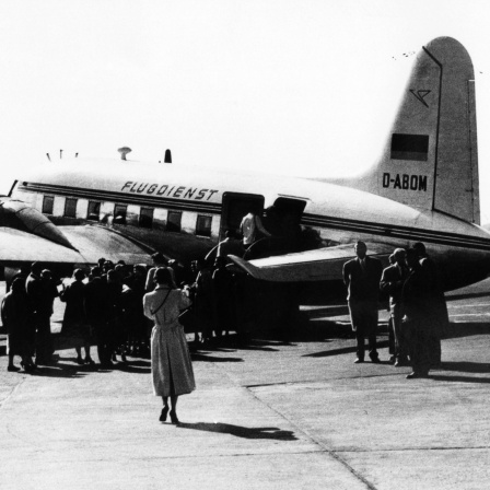 Eine Vickers des Condor-Vorgängers Deutscher Flugdienst (Aufnahme aus dem Jahr 1956)