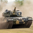 Ein Panzer des Typs Leopard 2 A4 