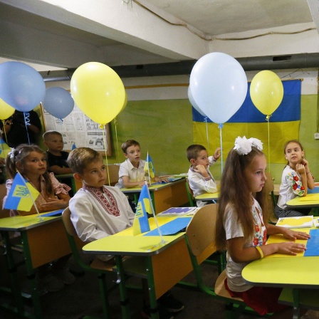 Schule im Keller in der Ukraine