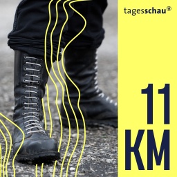 Springerstiefel mit weißen Schnürsenkeln