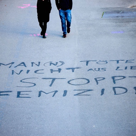 Protest-Grafitti gegen Femizide