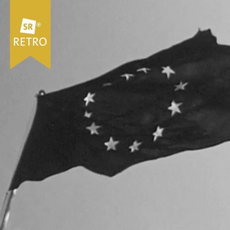 Europäische Flagge weht im Wind