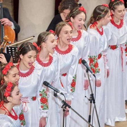 Begegnungskonzert mit dem ukrainischen Jugendchor "Kiev Soloveks" (Kyiv Nightingales) im Evangelischen Johannesstift_Foto: Kiew Nightingales