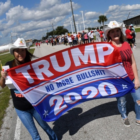 Trump-Fans am 12. Oktober 2020 in Sanford / Florida