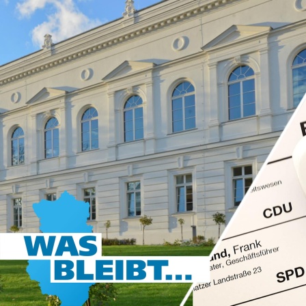 Stimmzettel zur Bundestagswahl, auf dem 2 Würfel liegen, CDU und AfD, die Leopoldina