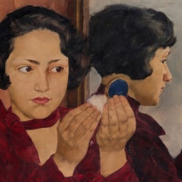 Gemälde von Lotte Laserstein: Russisches Mädchen mit Puderdose,1928, Frankfurt am Main, Städel Museum