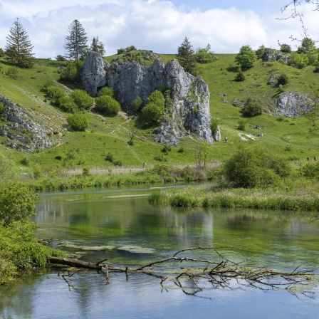 Eselsburger Tal mit Fluss Brenz