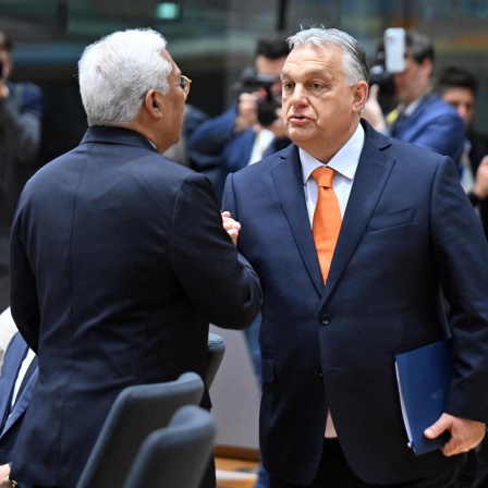 Viktor Orbán und Antonio Costa beim EU-Gipfel