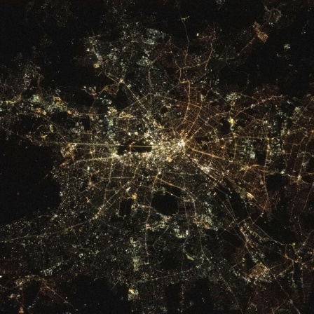 Berlin bei Nacht - Satellitenbild.