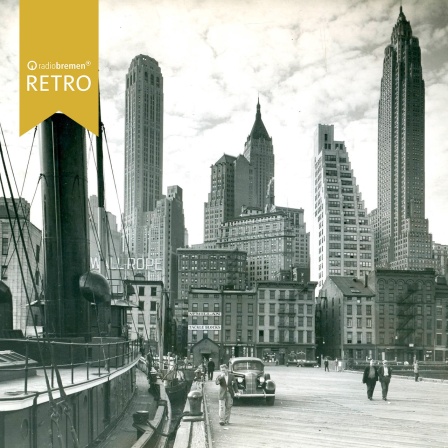 New York/1952: Hafenszene mit Blick auf die Skyline von Manhattan.