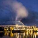 Kernkraftwerk Neckarwestheim mit dem Reaktorgebäude
