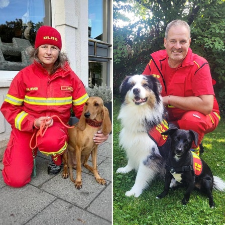 Rettungshundestaffel der DLRG mit Ina Rebel und Jürgen Römmler