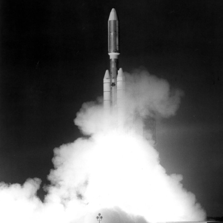 NASA-Raumschiff Voyager 1 hebt ab.
