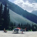 Verpflegung einer Berghütte via Helikopter