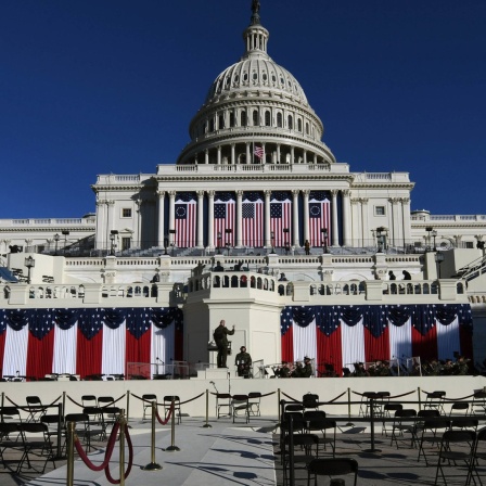 Das Kapitol in Washington vor der Amteinsführung von Joe Biden.
