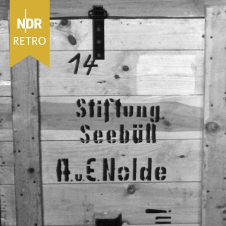 Kiste mit Bildern der Stiftung Seebüll Ada und Emil Nolde werden für eine Amerikareise, Januar 1963.