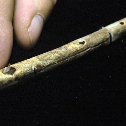Die Knochenflöte wurde bei Ausgrabungen im Geißenklösterle, einer Höhle bei Blaubeuren auf der Schwäbischen Alb, gefunden.