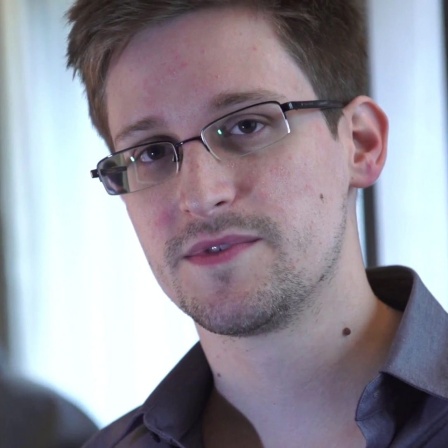 Edward Snowden 2013 während eines Interviews.