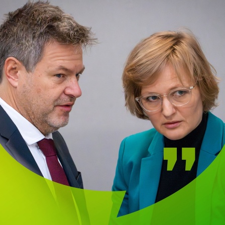 Bundeswirtschaftsminister Habeck und Franziska Brantner, Parlamentarische Staatssekretärin im November 2023 | Bild: picture alliance / Flashpic | Jens Krick