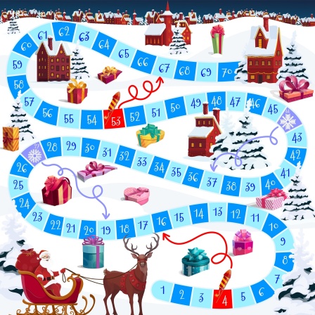 Ein Weihnachts-Brettspiel.