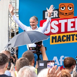 Björn Höcke, AfD-Politiker, auf Wahlkampftour in Thüringen