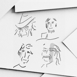 Eine Zeichnung von Crosby Stills Nash & Young

