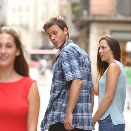 Die Meme-Vorlage des &#034;disloyal man&#034;