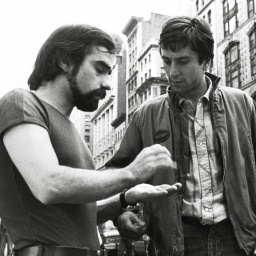 Martin Scorsese und Robert De Niro bei den Dreharbeiten zu Taxi Driver 1976