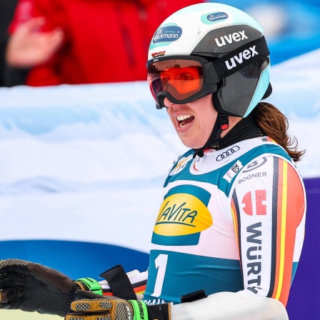 Skifahrerin Kira Weidle-Winkelmann im Ziel