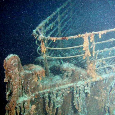 Wrack der Titanic im Nordatlantik